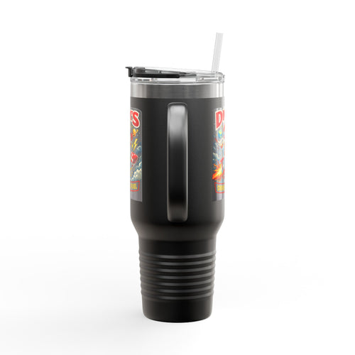 40oz Insulated Travel Tumbler — 'Dick's Drive Thru Fuel' Retro Skate Graphic